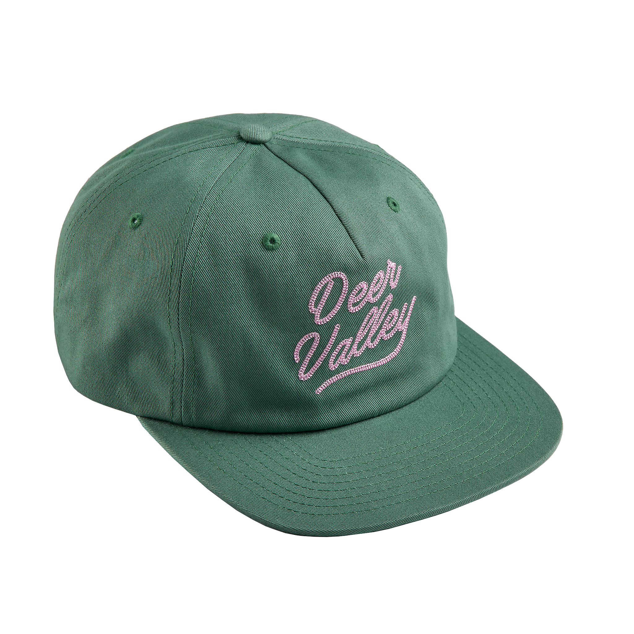 Deer Valley Washed Green Leather Strap Cap Deer Valley Washed Green Leather Strap Cap