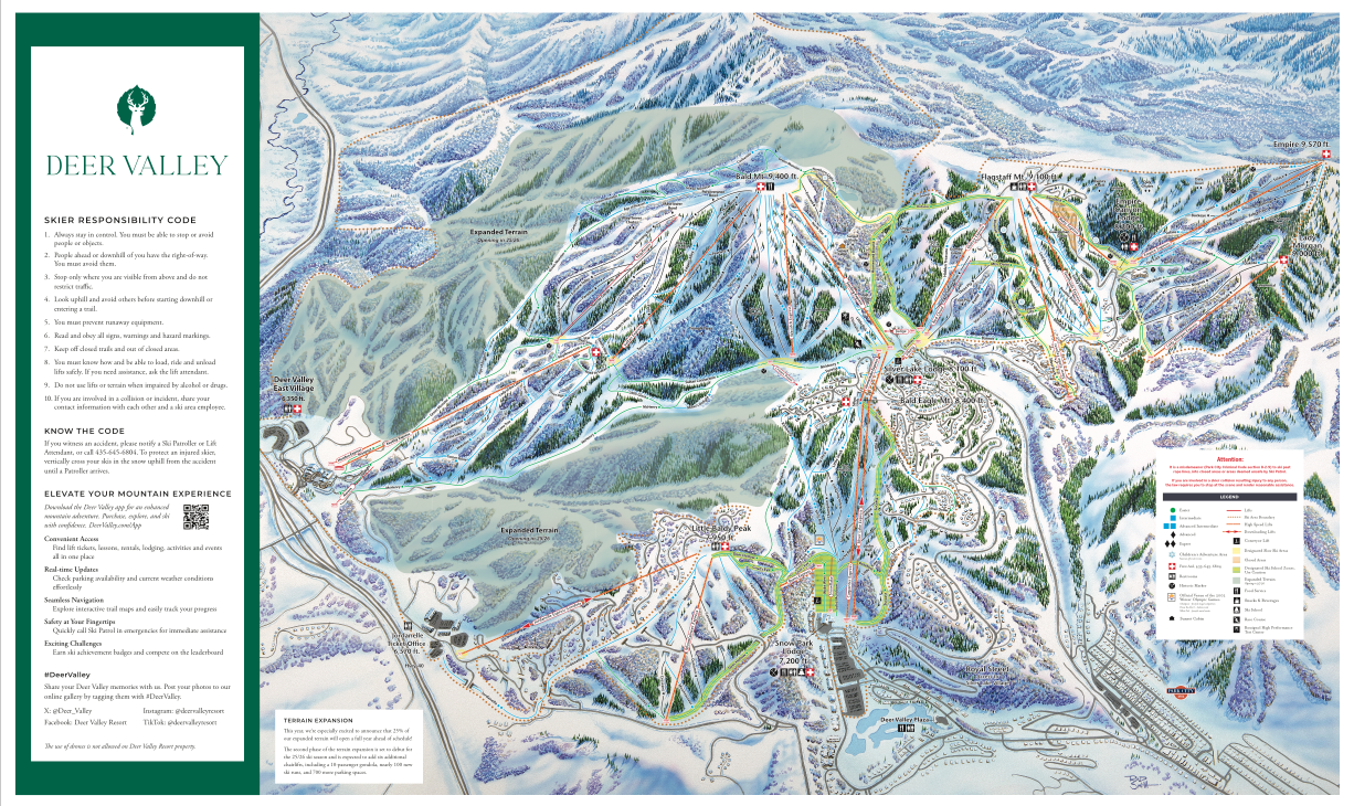 Hiking Trails Deer Valley Mountain Biking Map Deer Valley Custom