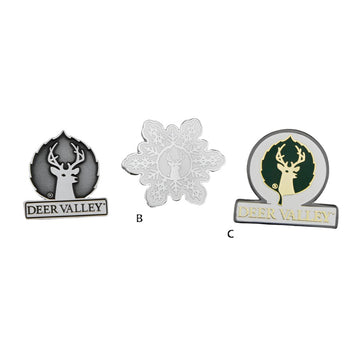  3 small magnets featuring the deer valley logo
