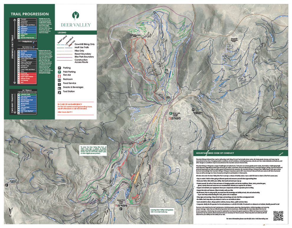 Deer Valley Trail Map Enlargement
