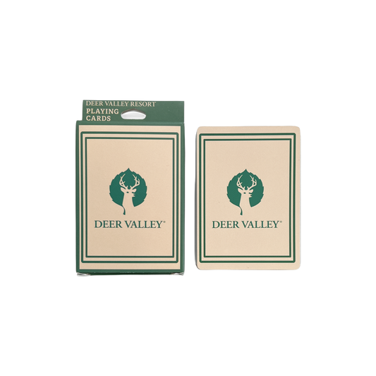 deer valley logoed playing cards 