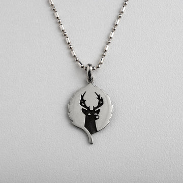 Large Solid Logo Pendant with Chain