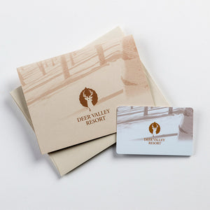 The Deer Valley Gift Card is available for purchase online and in our Park City UT stores.image
