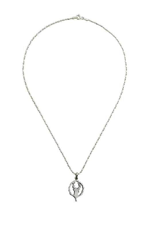 Large Silhouette Logo Pendant with Chain