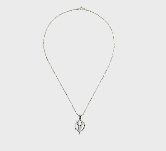 Large Silhouette Logo Pendant with Chain