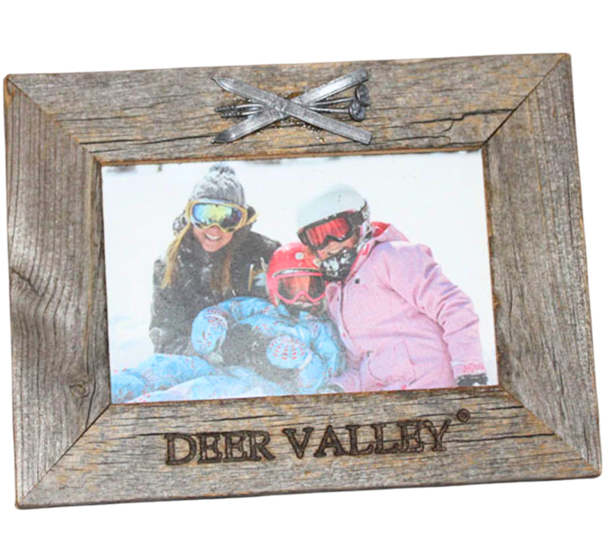 Wood Branded Skis Frame: 4"x6"