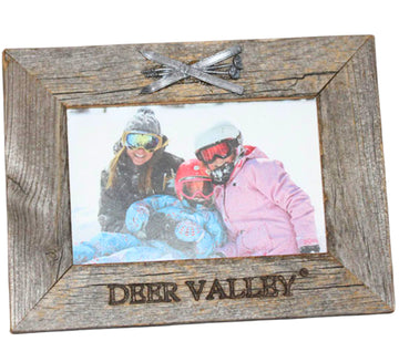 Wood Branded Skis Frame: 4"x6"