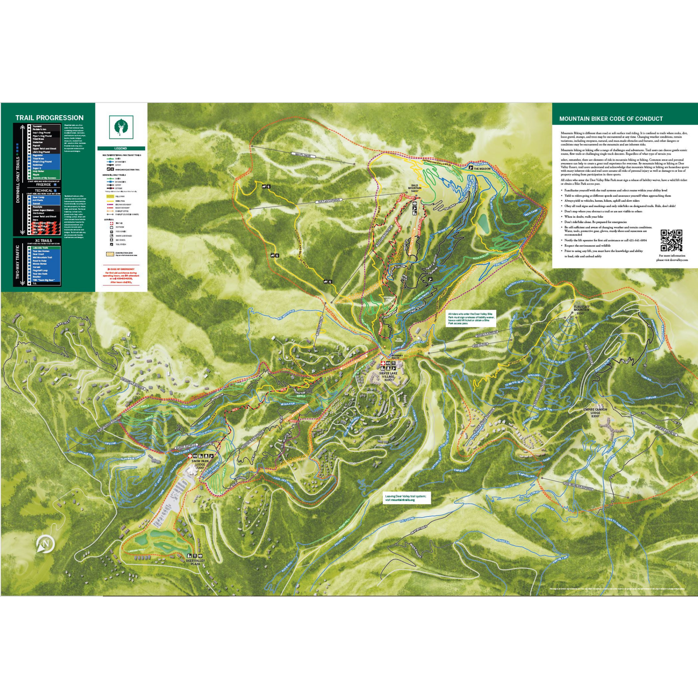 Deer Valley Trail Map Enlargement