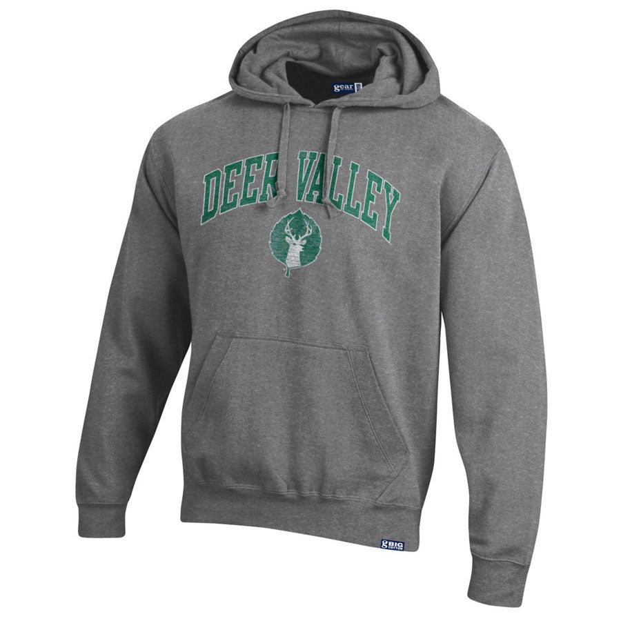 Two Color Arched Logo Hoody